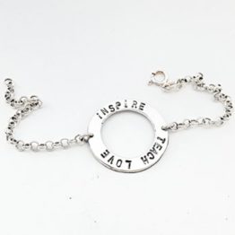 Round Handstamped Bracelett